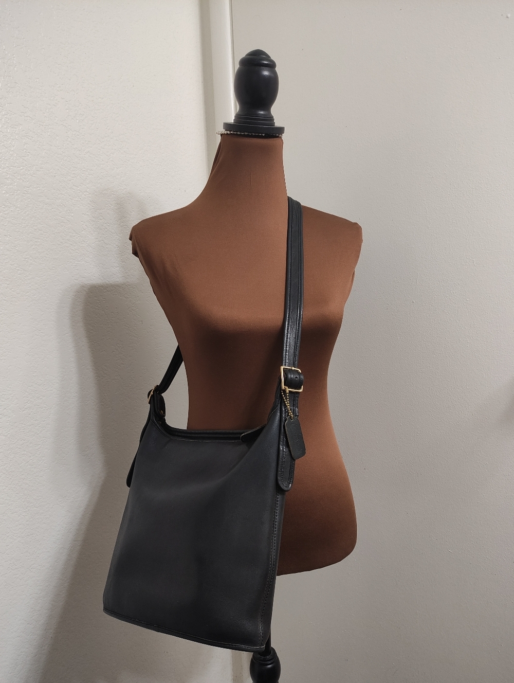 Vintage Coach 9730 Shoulder Sac Black Made in USA - Picture 8 of 13